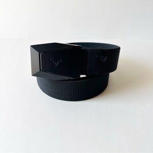 Bulliant Black Nylon Stretch Tactical Web Rigger Belt